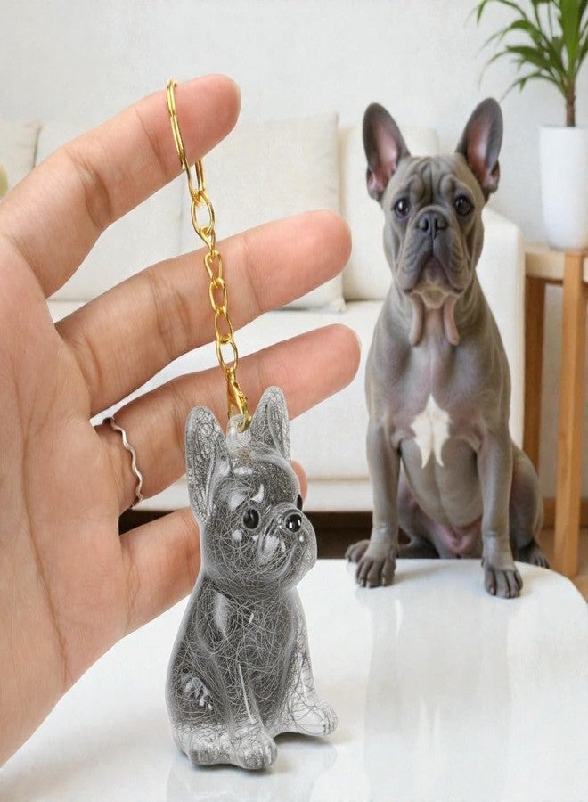 KH866 4PCS Dog Fur & Hair Keychain Keepsake Key Charm Memorial Collector Storage Box, Transparent Holder Cute Portable Ornament, Pet Shape Ashes Collection Bottle, Fur DIY Keyring Memory Capsule Container - Image 5